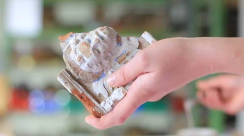 Museum piece reconstruction 2 Stock Footage 8653660