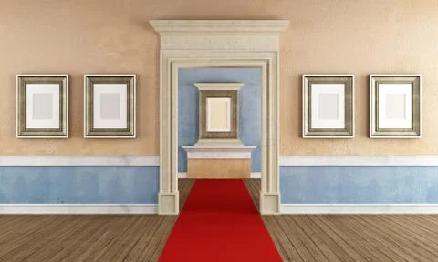 Museum in retro style Illustrazione stock