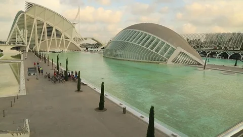 Museum of Science in Valencia Spain 4 Stock Footage 80408005