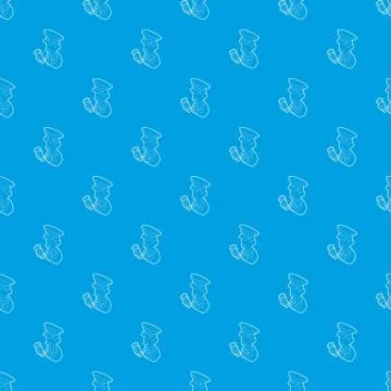 Museum security guard pattern vector seamless blue 스톡 일러스트