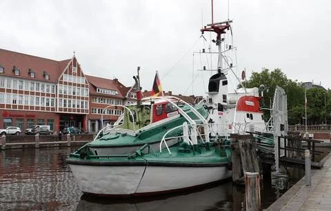 Museum Ship Georg Breusing, once a sea rescue cruiser Stock Photos