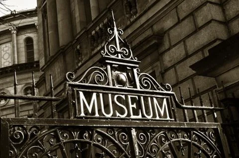 Museum sign Foto stock