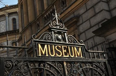 Museum sign Foto stock