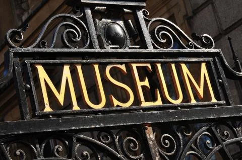 Museum sign Stock Photos