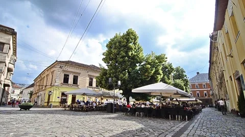 Museum Square in Cluj Napoca 库存影片 60749846