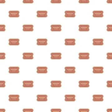 Museum ticket pattern creating a seamless background Stock Illustration