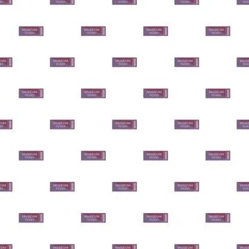 Museum ticket pattern creating a seamless background Ilustração Stock