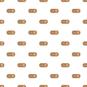 Museum ticket pattern forming a seamless background Illustrazione stock