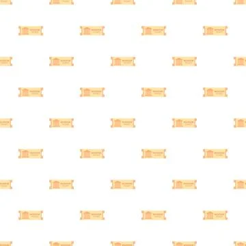 Museum ticket pattern showing admission to art exhibition Stock Illustration
