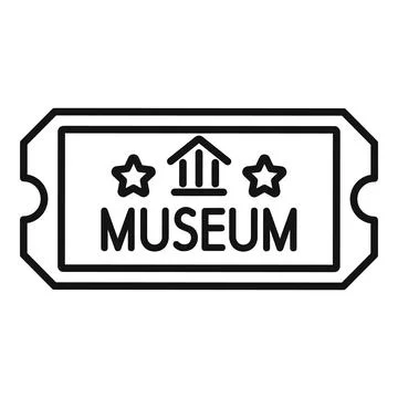 Museum ticket providing entry access to cultural artifacts Ilustración de archivo