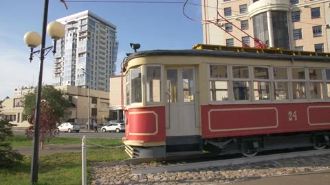 Museum Tram in Kazan Video stock 134284332