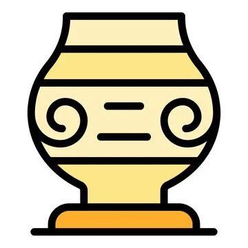 Museum vase icon vector flat Ilustração Stock