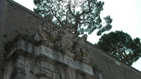 Museum of Vatican sign Stock Footage 526672