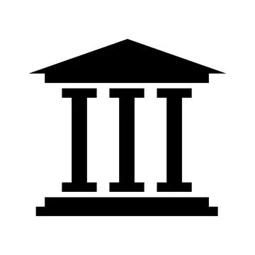 Museum vector icon isolated on white background Stock Illustration