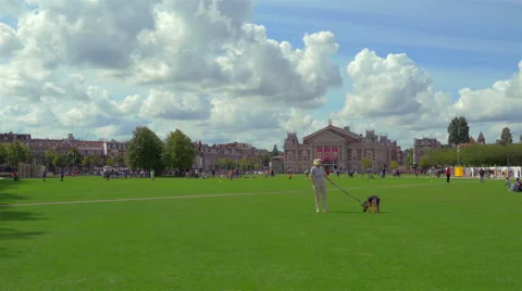 Museumplein in Amsterdam, Netherlands Stock Footage 43251467