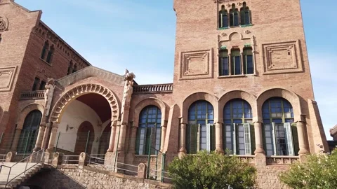 Museums and churches in Barcelona and La Sagrada Familia. Video stock 253673428