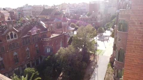 Museums and churches in Barcelona and La Sagrada Familia. Stock Footage 253673906