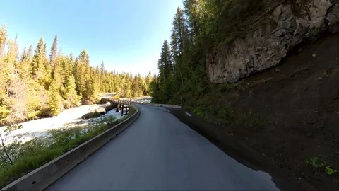 The Mushbowl Bridge over the Murtle River in Wells Gray Provincial Park Stock Footage 265021308