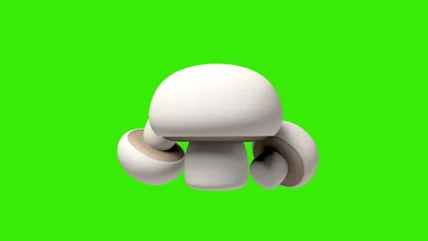 Mushroom 3d icon motion Stock Footage 331355738
