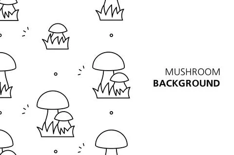 Mushroom background Stock Illustration