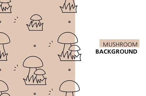 Mushroom background Stock Illustration