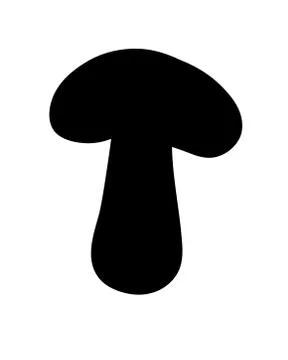 Mushroom - black vector logo or pictogram. Mushroom - an elegant, stylish icon Illustrazione stock