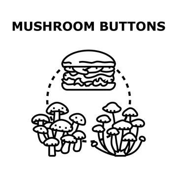 Mushroom burger flat line icon illustration Stock Illustration