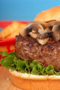 Mushroom burger Stock Photos