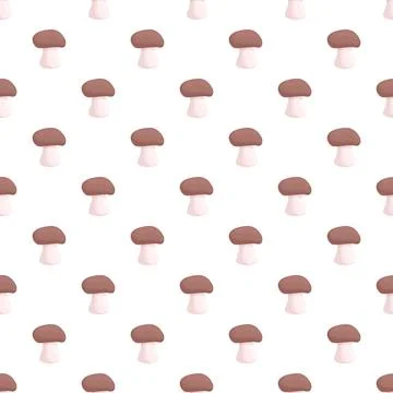Mushroom cartoon seamless pattern repeating background design 스톡 일러스트
