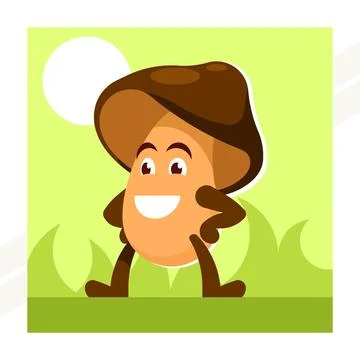 Mushroom-character copy Stock Illustration