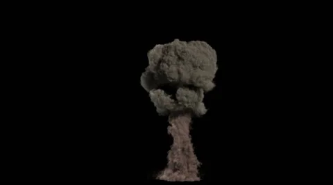 Mushroom cloud after the explosion Stock Footage 41436004
