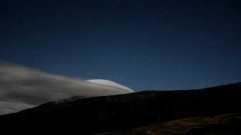 Mushroom cloud around high mountain Time lapse Stock Footage 35885063
