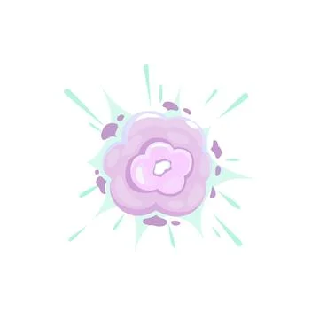 Mushroom cloud of atom bomb explosion isolated Stock Illustration