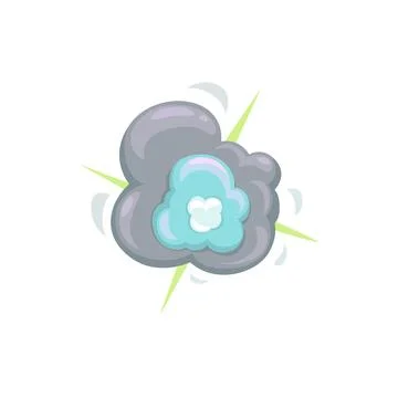 Mushroom cloud of atom bomb explosion isolated Stock Illustration