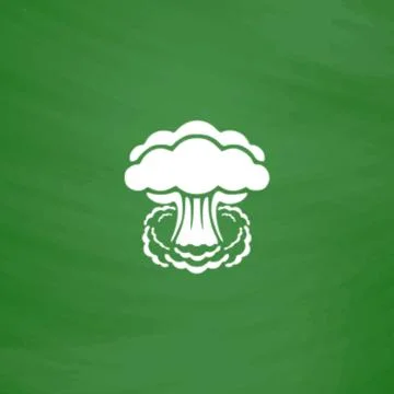 Mushroom cloud, nuclear explosion, silhouette Stock Illustration