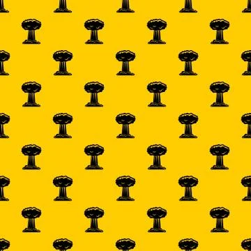 Mushroom cloud pattern vector Stock Illustration