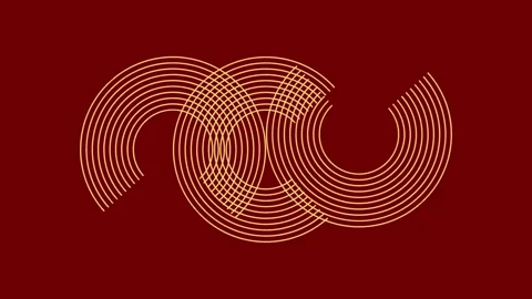 Mushroom Color Circle Segments Spin Loop Background 库存影片 332914177