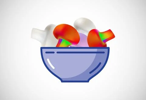 Mushroom creative design vector illustration. Floral elements 스톡 일러스트