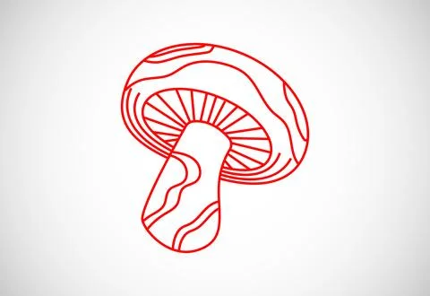 Mushroom creative design vector illustration. Floral elements Illustrazione stock