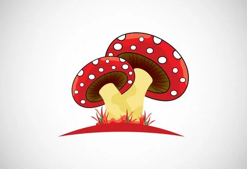 Mushroom creative design vector illustration. Floral elements Illustrazione stock