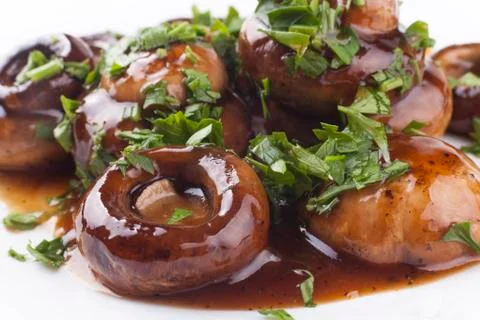 Mushroom dish Stock Photos