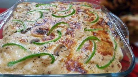 Mushroom dish 스톡 사진