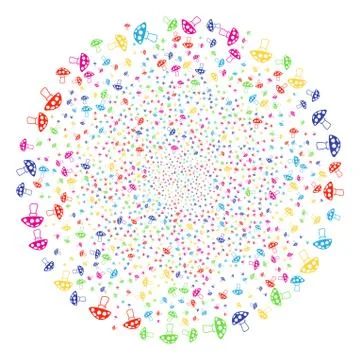 Mushroom Exploding Spheric Cluster 스톡 일러스트