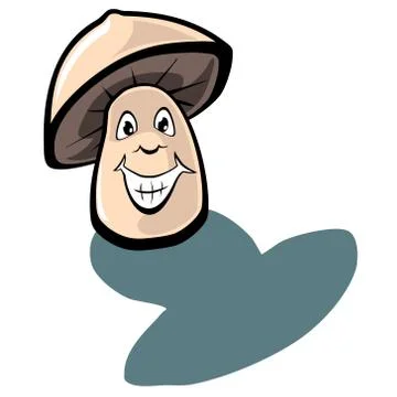 Mushroom Face Illustrazione stock