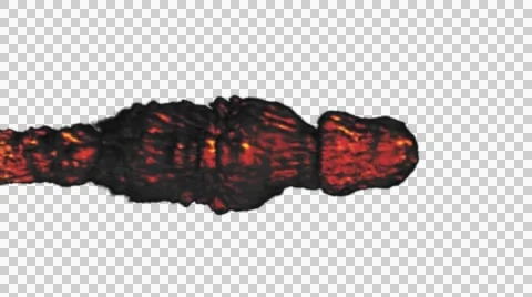 Mushroom Fireball Column Dark Thick Smoke Rolling Alpha Stock Footage 47845796