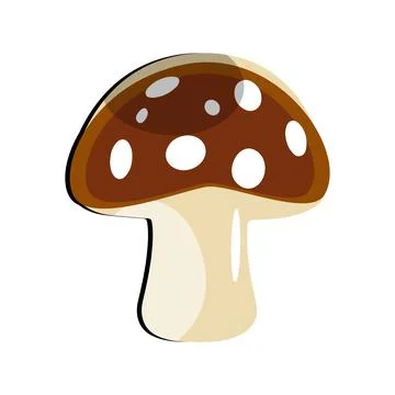 Mushroom flat design cartoon different mushrooms vector illustration Stock Illustration