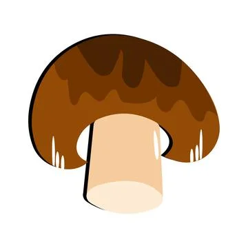 Mushroom flat design cartoon different mushrooms vector illustration Stock Illustration