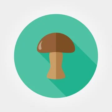 Mushroom. Flat icon Illustrazione stock