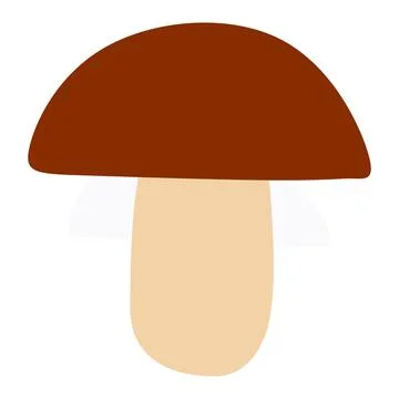 Mushroom Flat vector, color web icon, isolated on white background. Creative  Stock Illustration