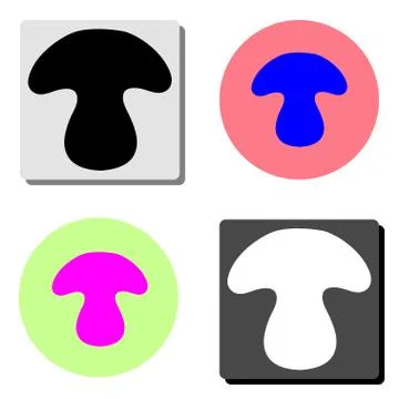 Mushroom. flat vector icon Stock Illustration